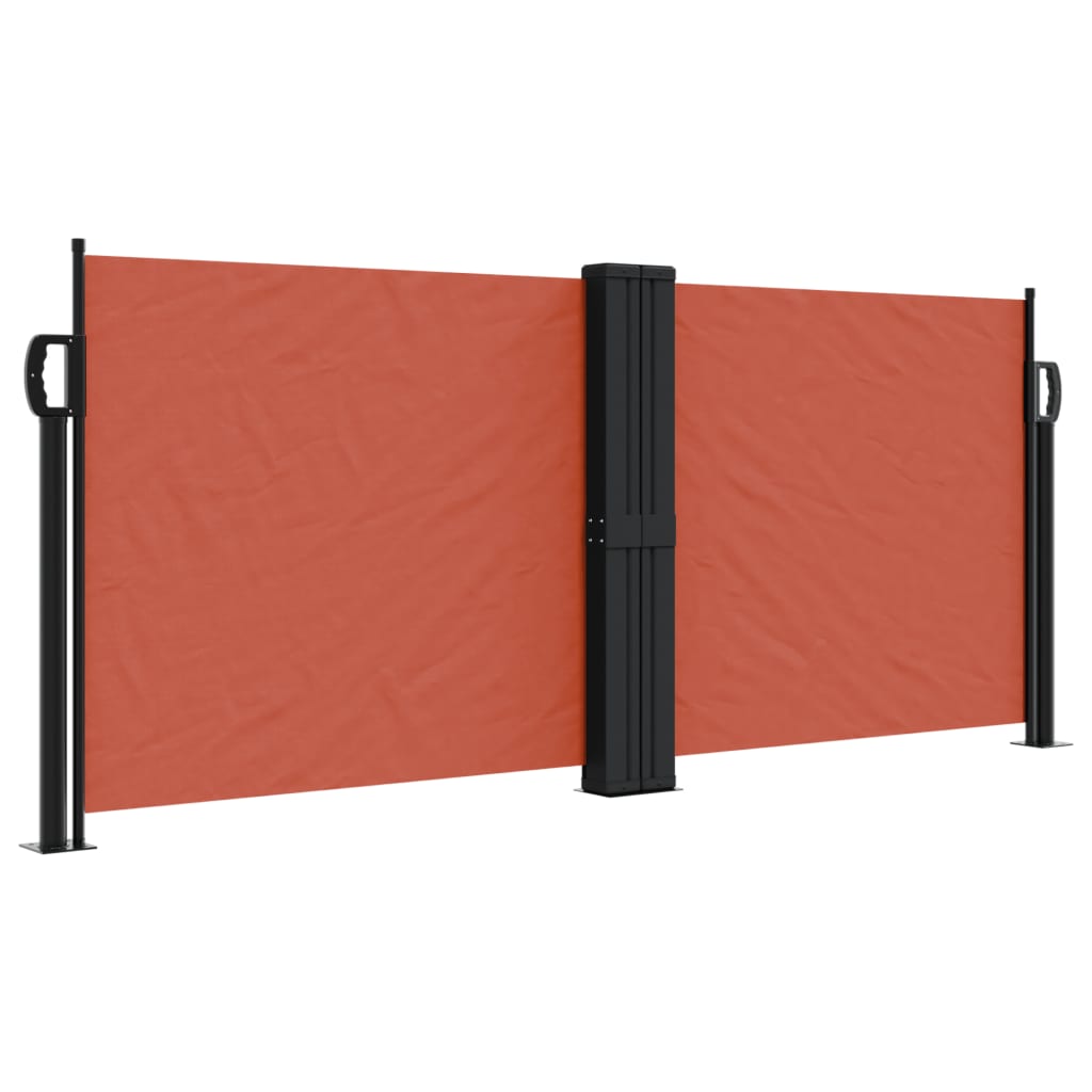 vidaXL Auvent latéral rétractable terre cuite 100x600 cm