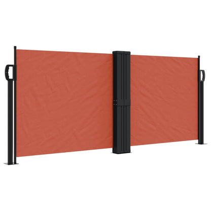 vidaXL Auvent latéral rétractable terre cuite 100x600 cm