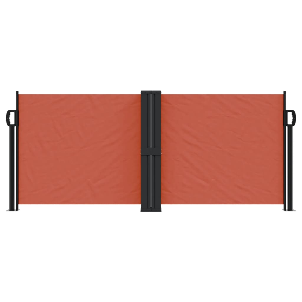 vidaXL Auvent latéral rétractable terre cuite 100x600 cm