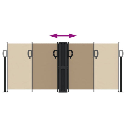 vidaXL Auvent latéral rétractable taupe 100x600 cm
