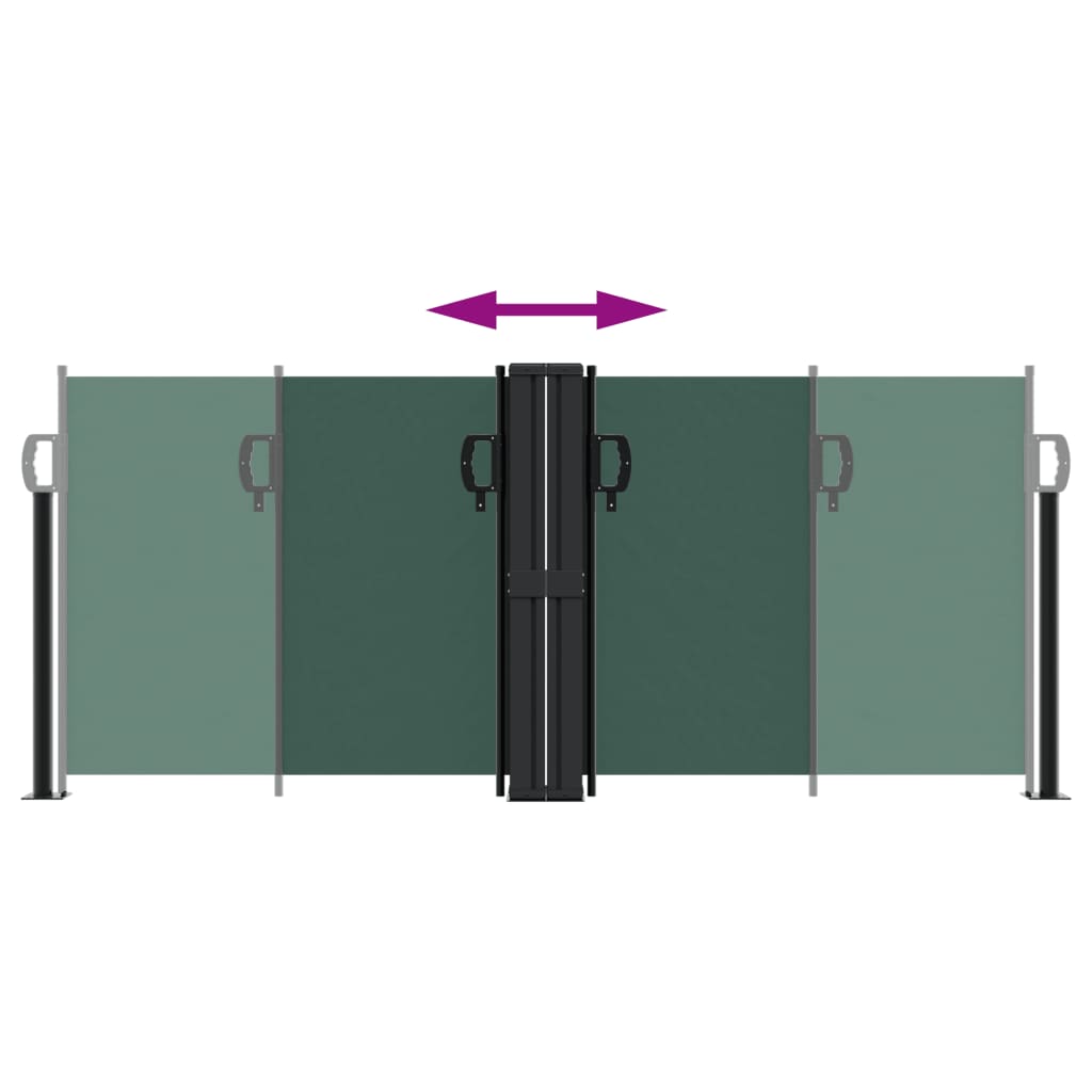vidaXL Auvent latéral rétractable vert foncé 100x600 cm