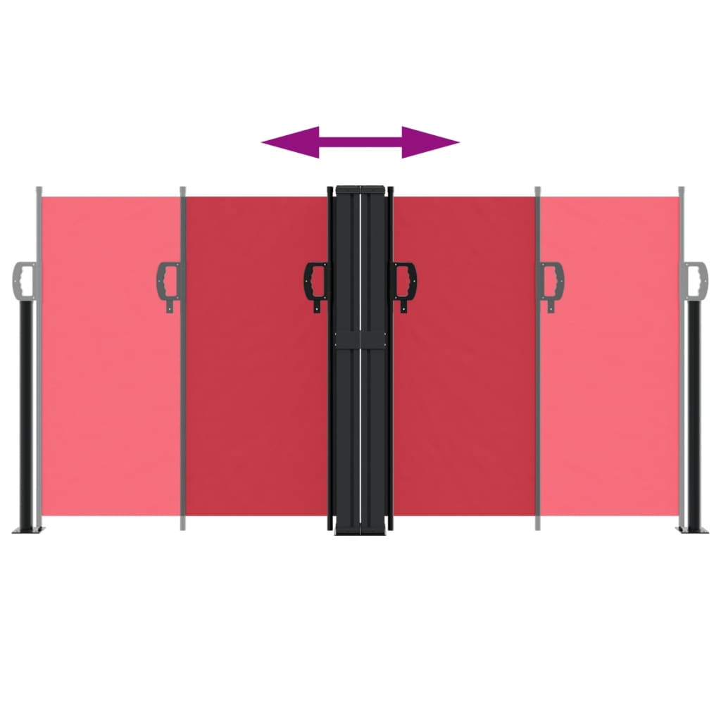 vidaXL Auvent latéral rétractable rouge 120x600 cm
