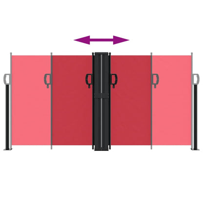 vidaXL Auvent latéral rétractable rouge 120x600 cm