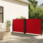 vidaXL Auvent latéral rétractable rouge 120x600 cm