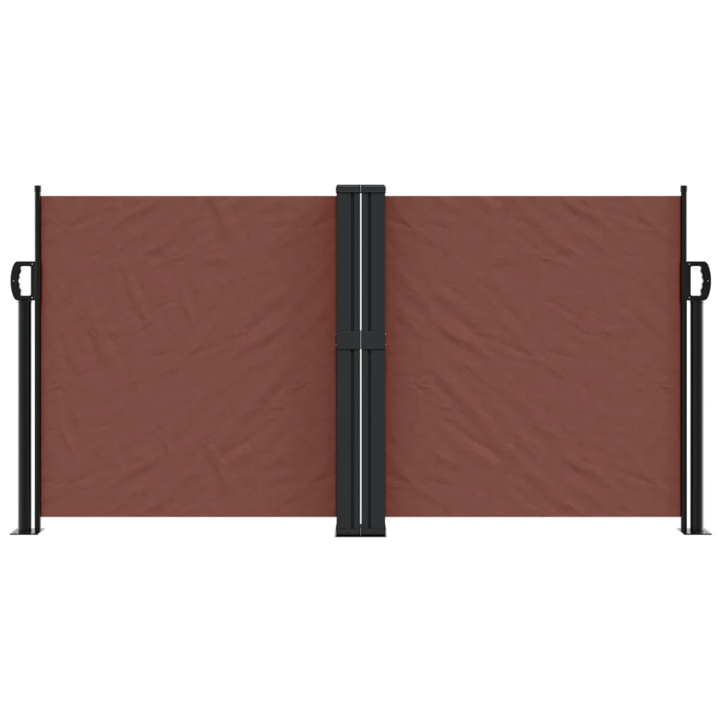 vidaXL Auvent latéral rétractable marron 120x600 cm
