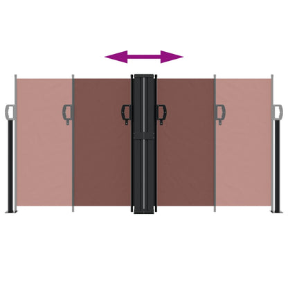 vidaXL Auvent latéral rétractable marron 120x600 cm