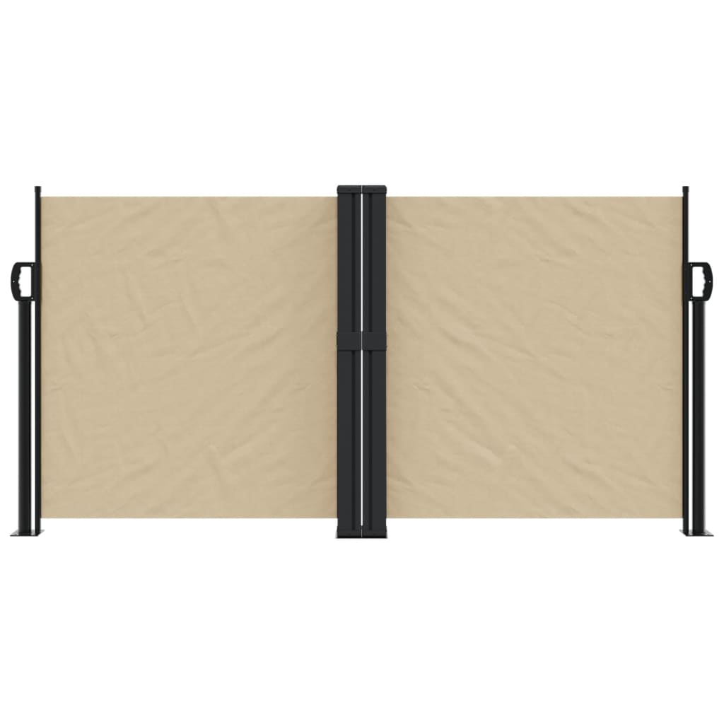 vidaXL Auvent latéral rétractable beige 120x600 cm