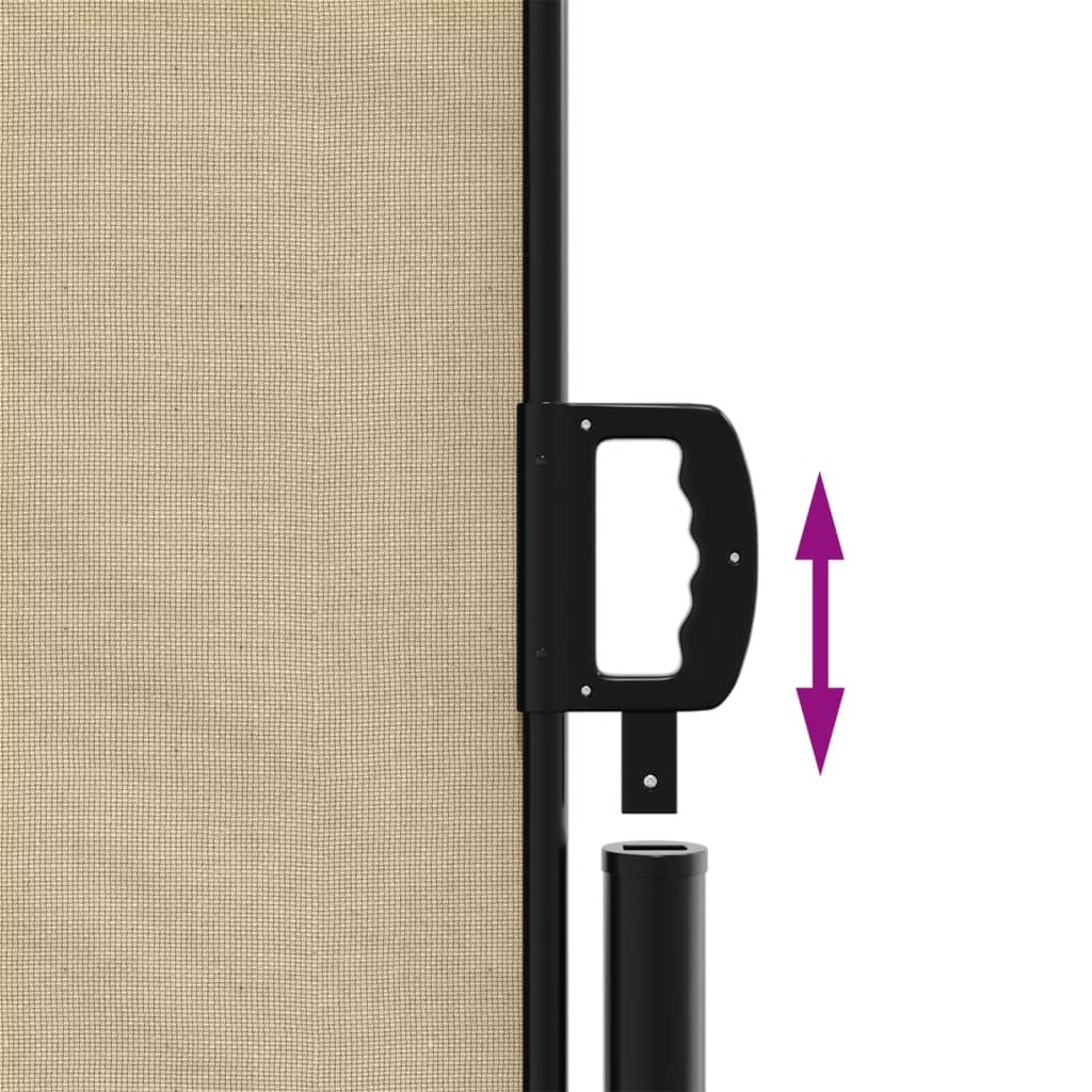 vidaXL Auvent latéral rétractable beige 140x600 cm