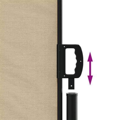 vidaXL Auvent latéral rétractable beige 140x600 cm