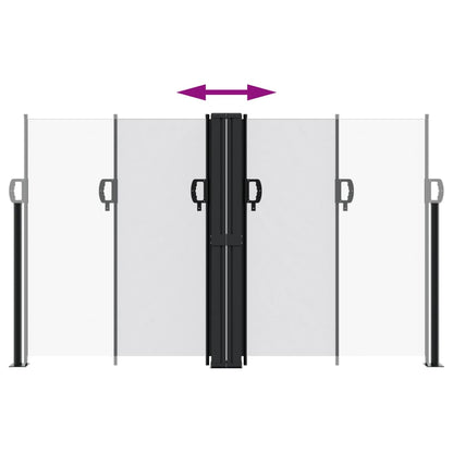 vidaXL Auvent latéral rétractable blanc 140x600 cm