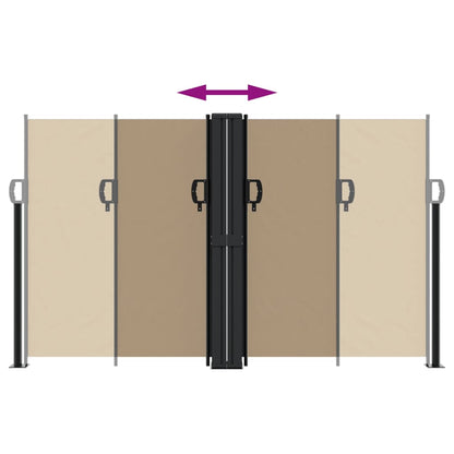 vidaXL Auvent latéral rétractable taupe 140x600 cm