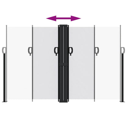 vidaXL Auvent latéral rétractable blanc 160x600 cm