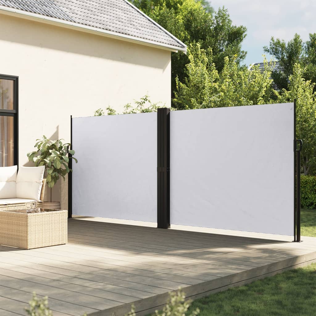 vidaXL Auvent latéral rétractable blanc 160x600 cm