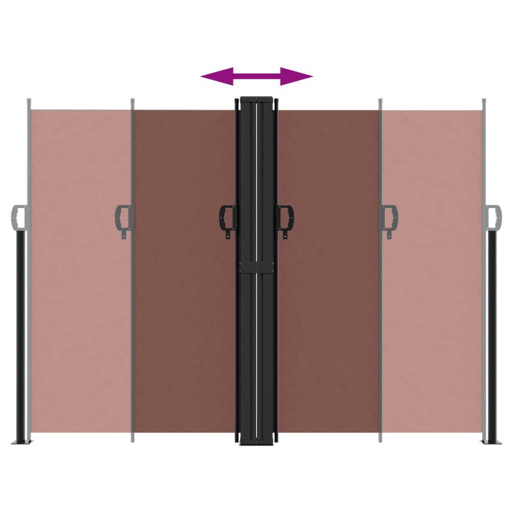 vidaXL Auvent latéral rétractable marron 180x600 cm