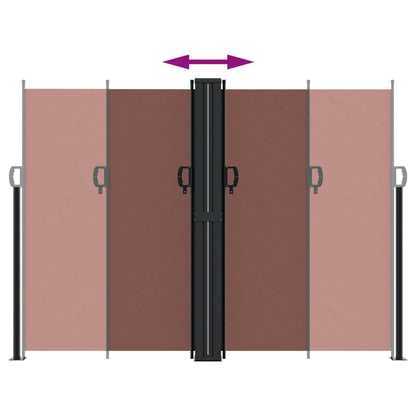 vidaXL Auvent latéral rétractable marron 180x600 cm
