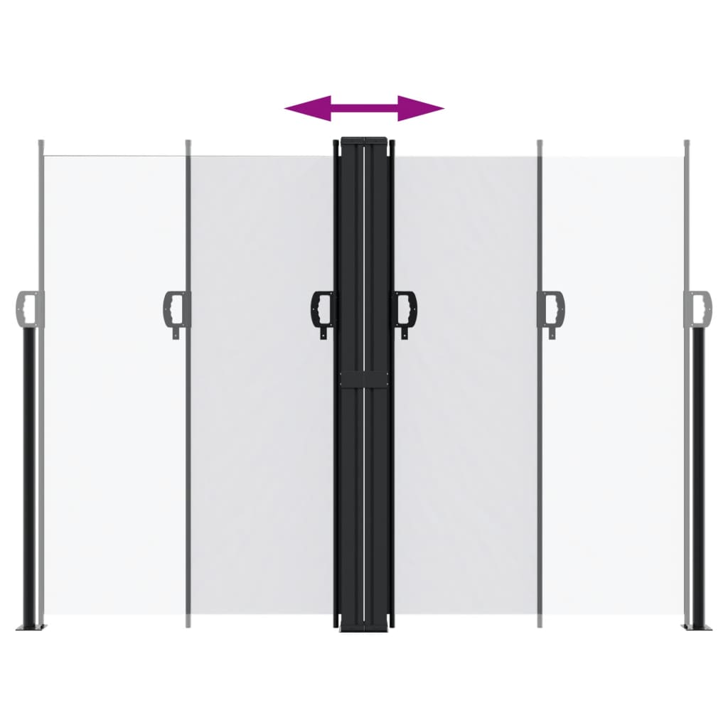vidaXL Auvent latéral rétractable blanc 180x600 cm