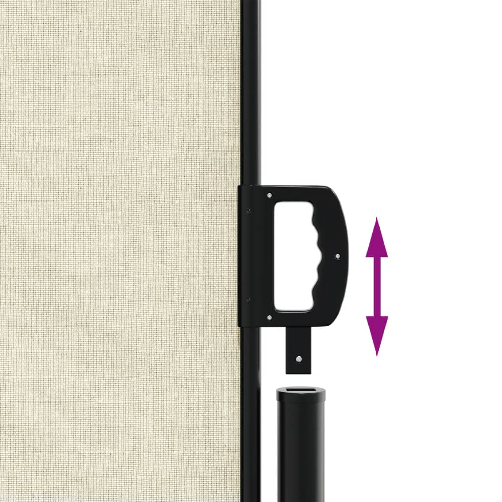 vidaXL Auvent latéral rétractable crème 200x600 cm