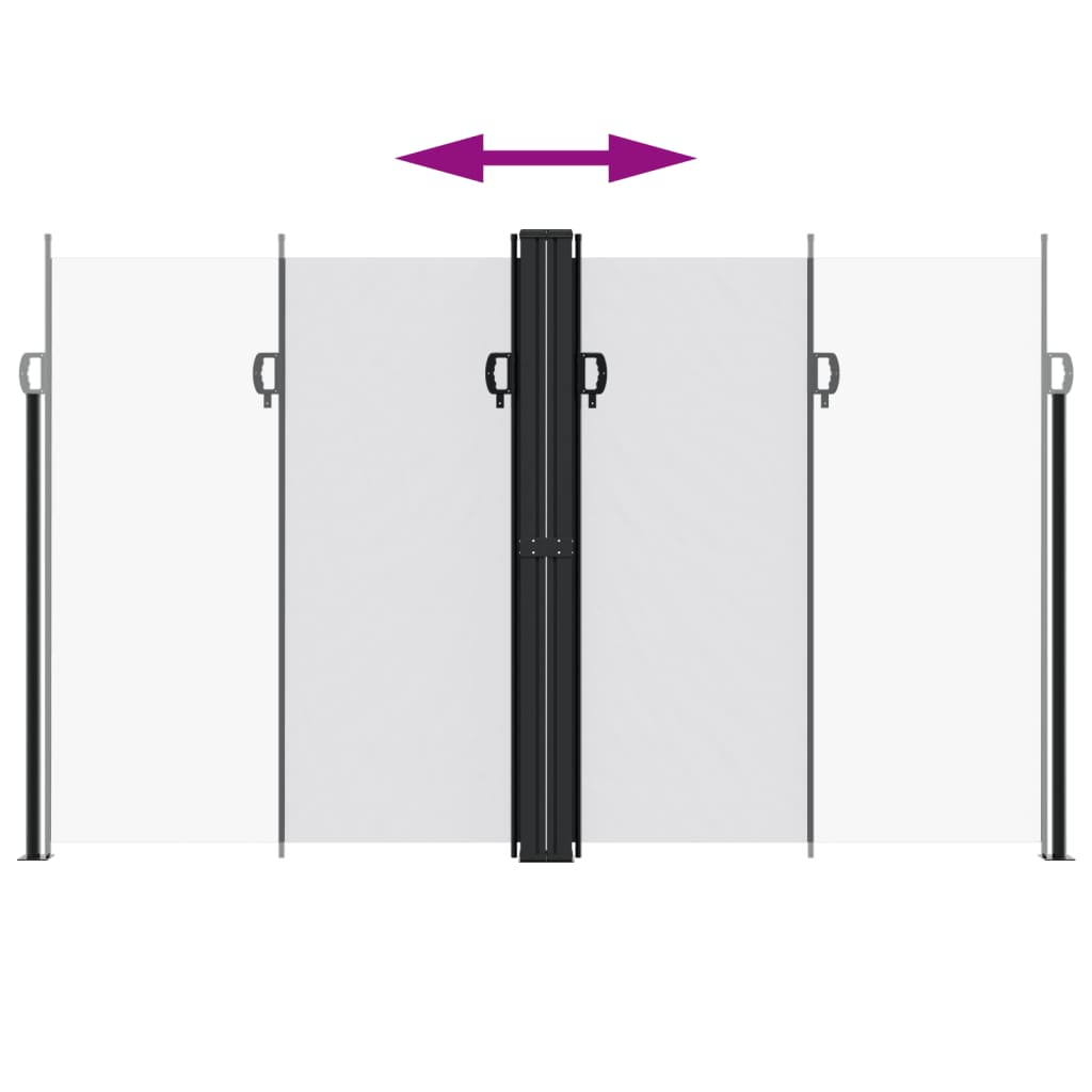 vidaXL Auvent latéral rétractable blanc 200x600 cm