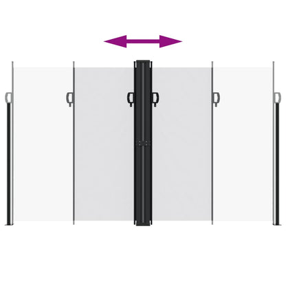 vidaXL Auvent latéral rétractable blanc 200x600 cm