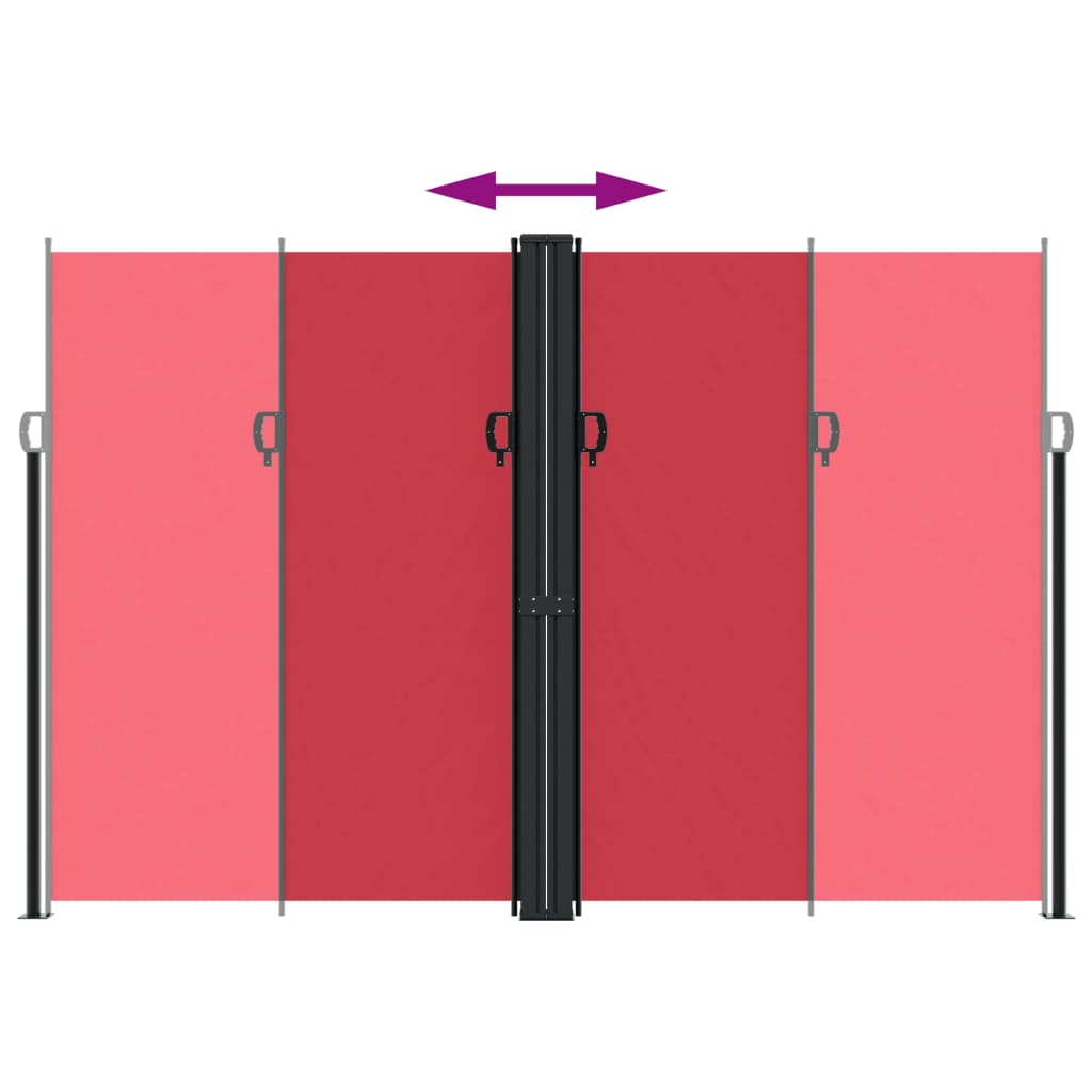 vidaXL Auvent latéral rétractable rouge 220x600 cm