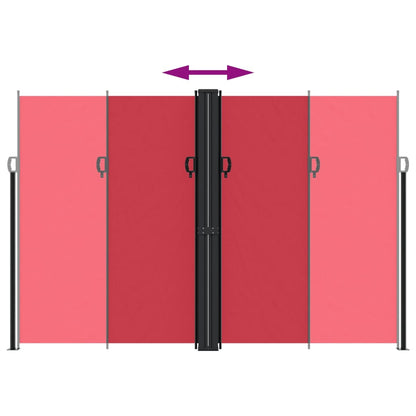 vidaXL Auvent latéral rétractable rouge 220x600 cm