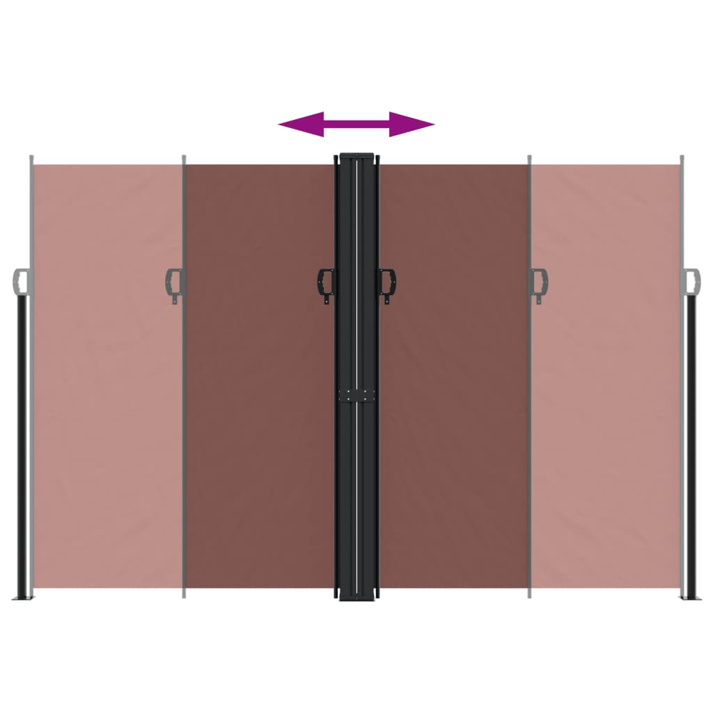 vidaXL Auvent latéral rétractable marron 220x600 cm