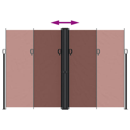 vidaXL Auvent latéral rétractable marron 220x600 cm