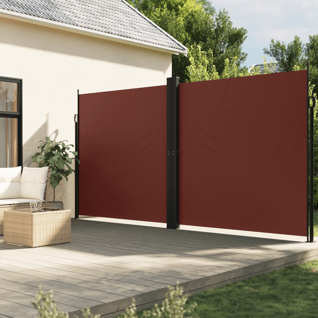 vidaXL Auvent latéral rétractable marron 220x600 cm