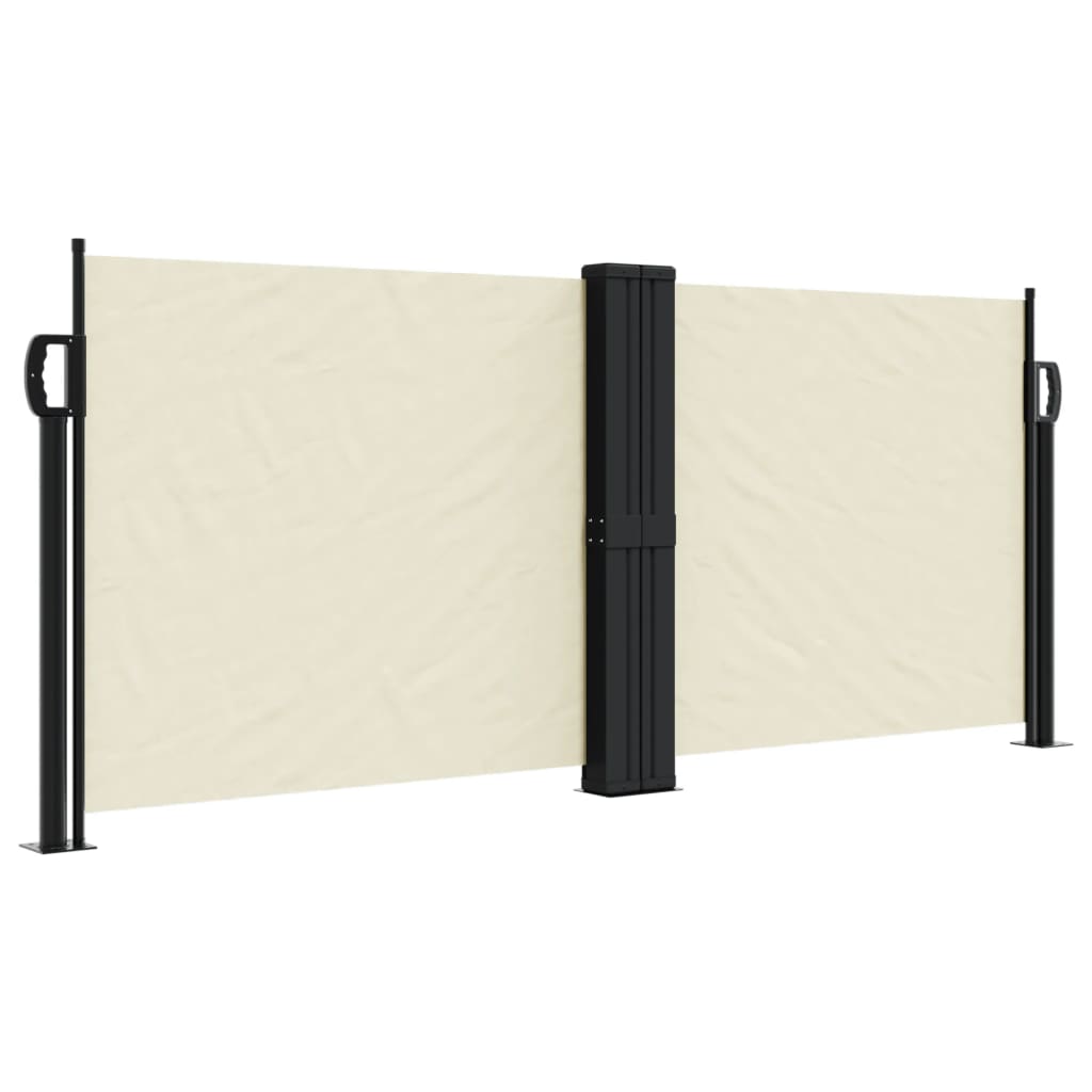 vidaXL Auvent latéral rétractable crème 100x1000 cm