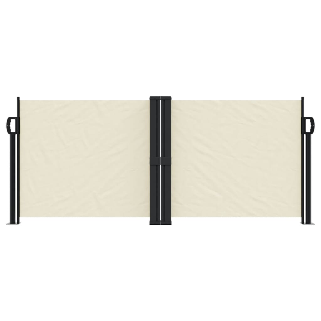 vidaXL Auvent latéral rétractable crème 100x1000 cm