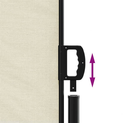 vidaXL Auvent latéral rétractable crème 100x1000 cm