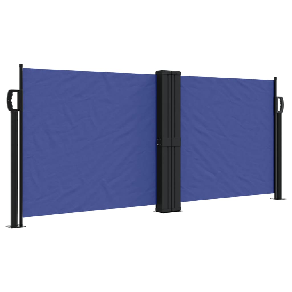 vidaXL Auvent latéral rétractable bleu 100x1000 cm