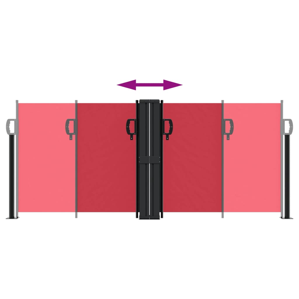 vidaXL Auvent latéral rétractable rouge 100x1000 cm
