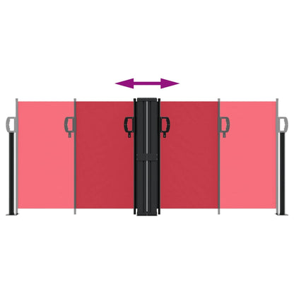 vidaXL Auvent latéral rétractable rouge 100x1000 cm