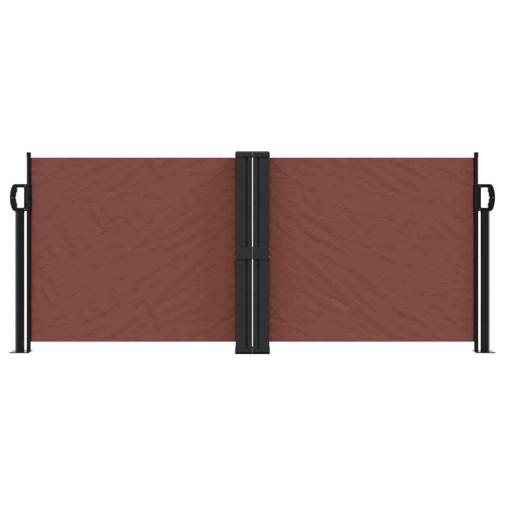 vidaXL Auvent latéral rétractable marron 100x1000 cm