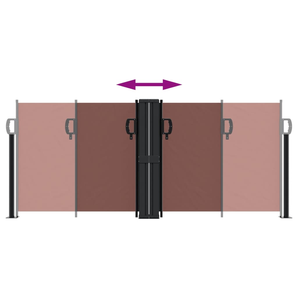 vidaXL Auvent latéral rétractable marron 100x1000 cm