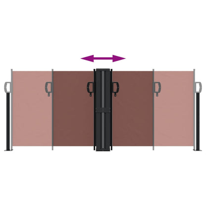 vidaXL Auvent latéral rétractable marron 100x1000 cm