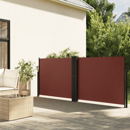 vidaXL Auvent latéral rétractable marron 100x1000 cm