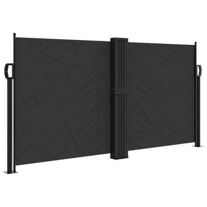 vidaXL Auvent latéral rétractable noir 120x1000 cm
