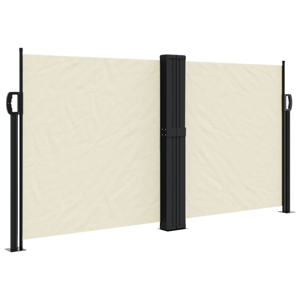 vidaXL Auvent latéral rétractable crème 120x1000 cm