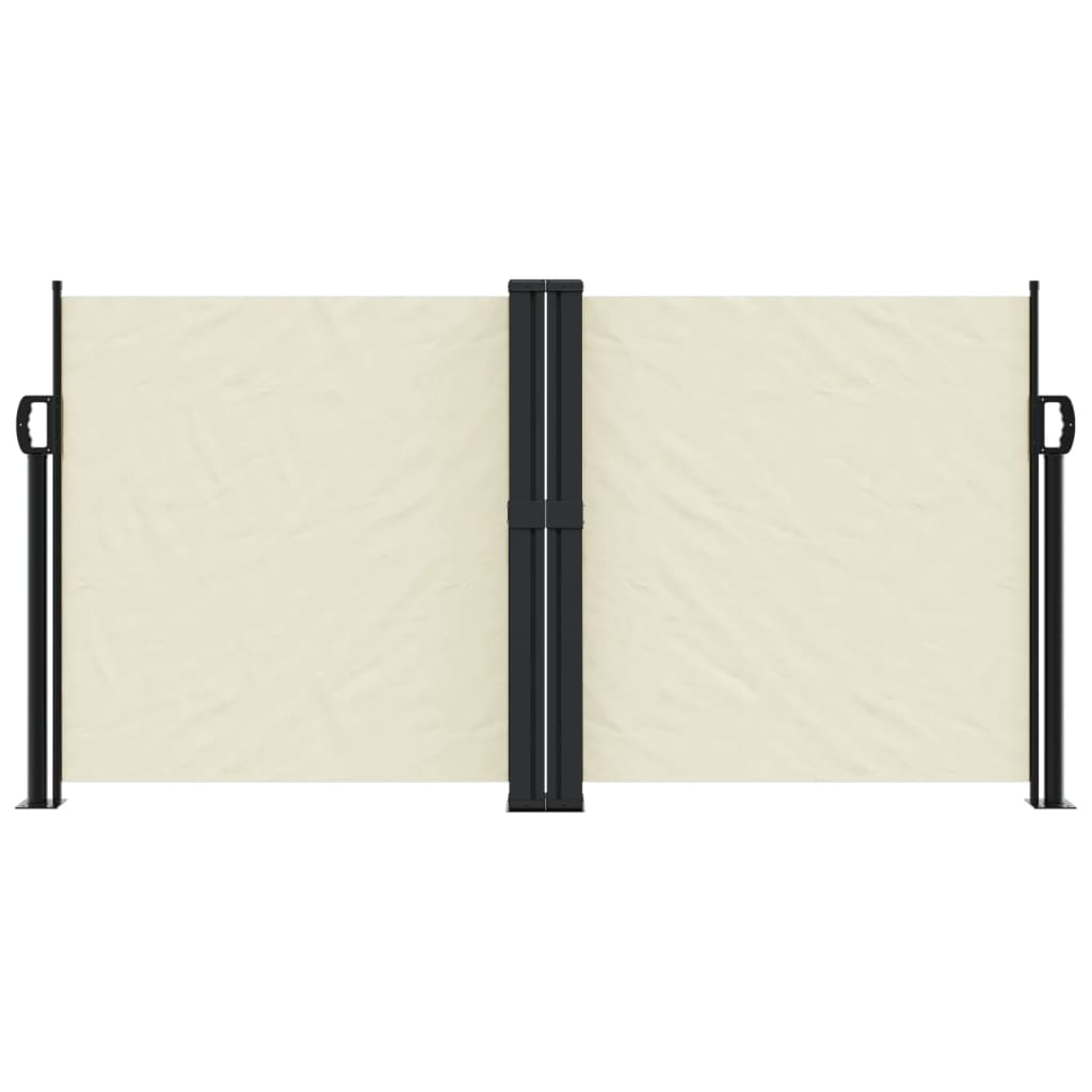 vidaXL Auvent latéral rétractable crème 120x1000 cm