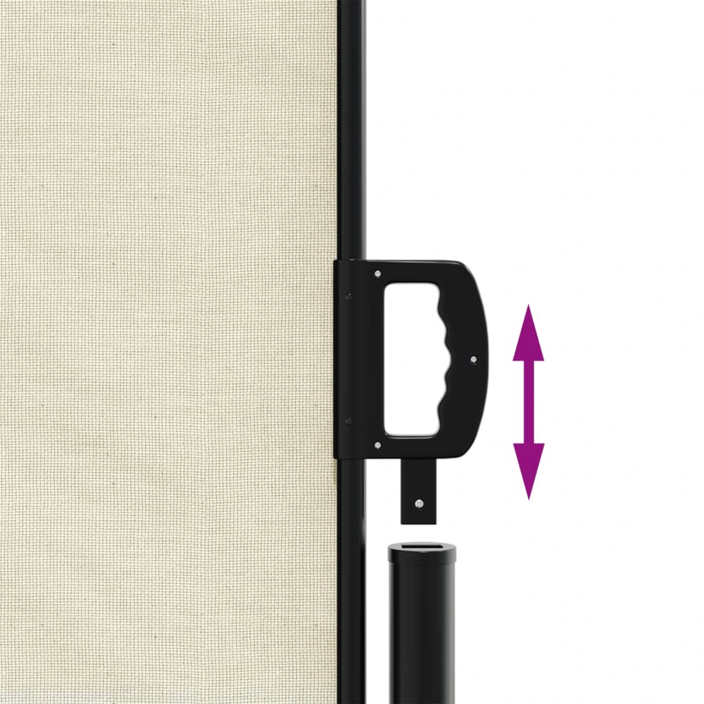 vidaXL Auvent latéral rétractable crème 120x1000 cm
