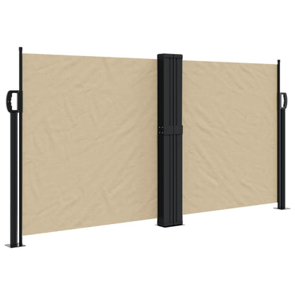 vidaXL Auvent latéral rétractable beige 120x1000 cm