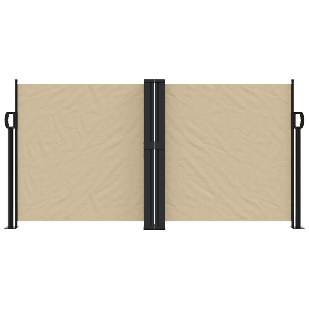 vidaXL Auvent latéral rétractable beige 120x1000 cm