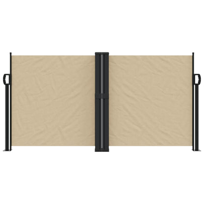 vidaXL Auvent latéral rétractable beige 120x1000 cm