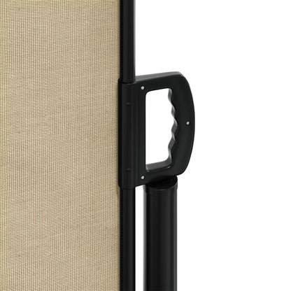 vidaXL Auvent latéral rétractable beige 120x1000 cm