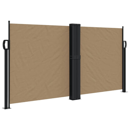 vidaXL Auvent latéral rétractable taupe 120x1000 cm