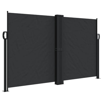 vidaXL Auvent latéral rétractable noir 140x1000 cm