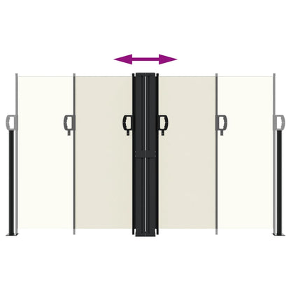 vidaXL Auvent latéral rétractable crème 140x1000 cm