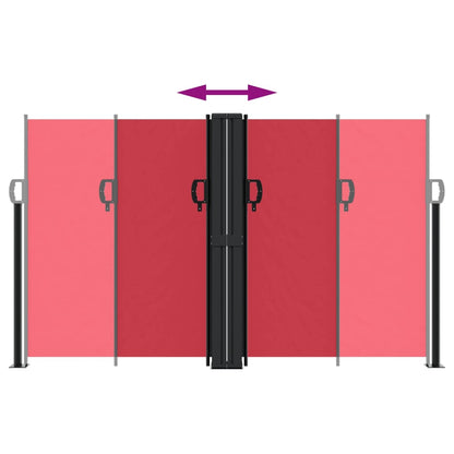 vidaXL Auvent latéral rétractable rouge 140x1000 cm